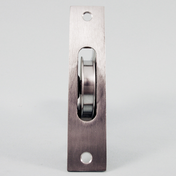 THD241/SCP • Satin Chrome • Square • Sash Pulley With Steel Body and 50mm [2] Brass Pulley